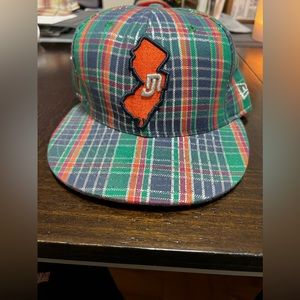 Plaid Multi-Colored Fitted Hat with New Jersey Patch
Size 7 1/8